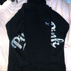 Victoria Secret Pink black sequin sweater